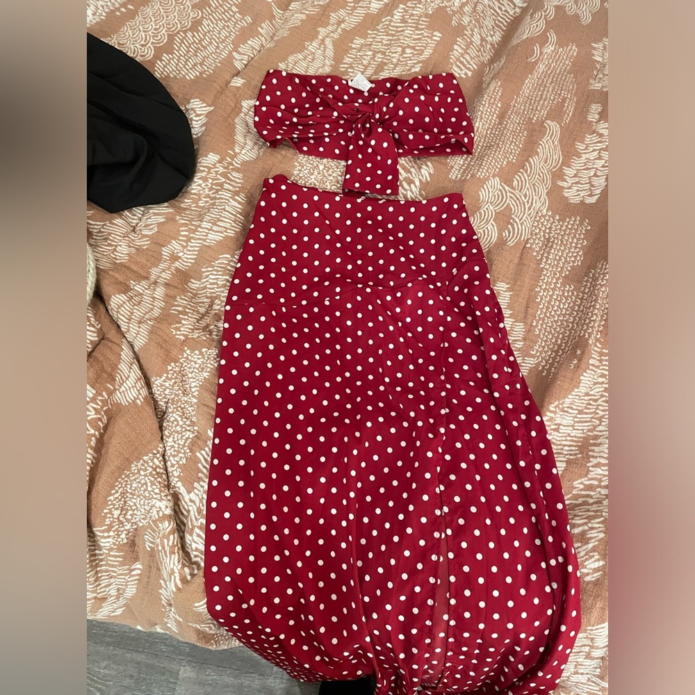 Shein two piece polka dot set